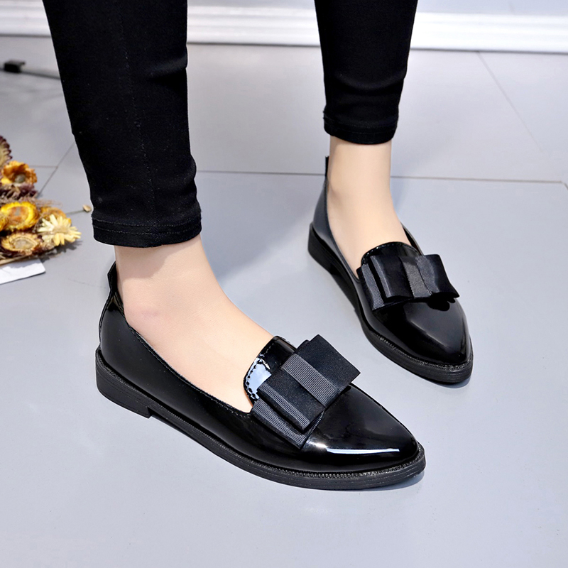 Black/ Wine Red Patent Leather - Women Shoes Loafers recension och pris