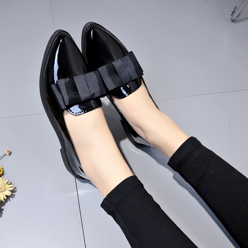 Black/ Wine Red Patent Leather - Women Shoes Loafers recension och pris