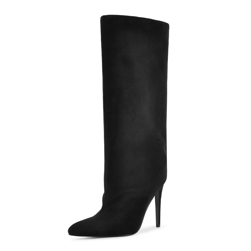 Onlymaker Black Faux Suede Kne - Women'S Shoes Wide Width recension och pris