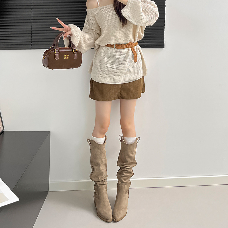 Retro suede knight boots for 2 - Sock Boot Women recension och pris
