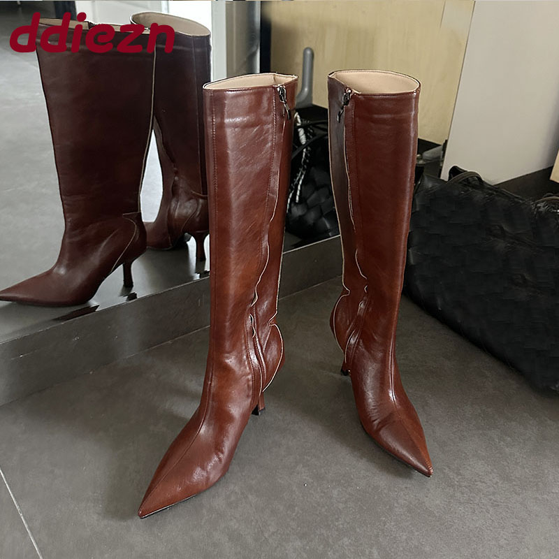 Fashion Pointed Toe Ladies Kne - Women'S Shoes Big Feet recension och pris