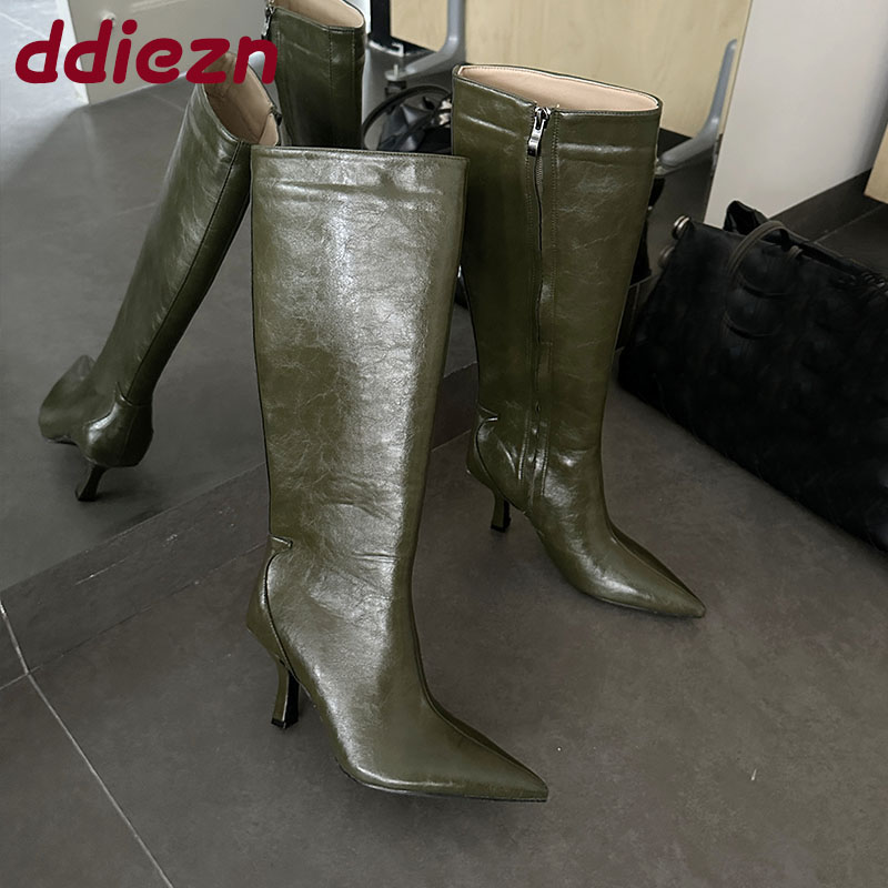Fashion Pointed Toe Ladies Kne - Women'S Shoes Big Feet recension och pris
