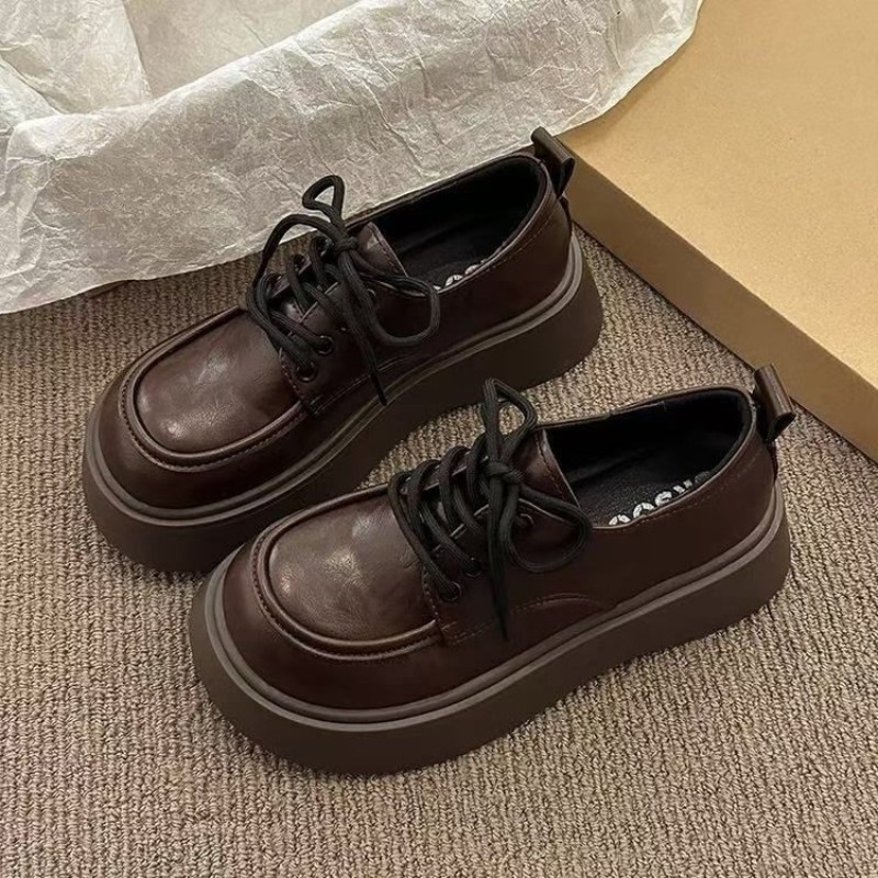 Women Vintage Brown Lace‑up Pl - Women'S Heels recension och pris