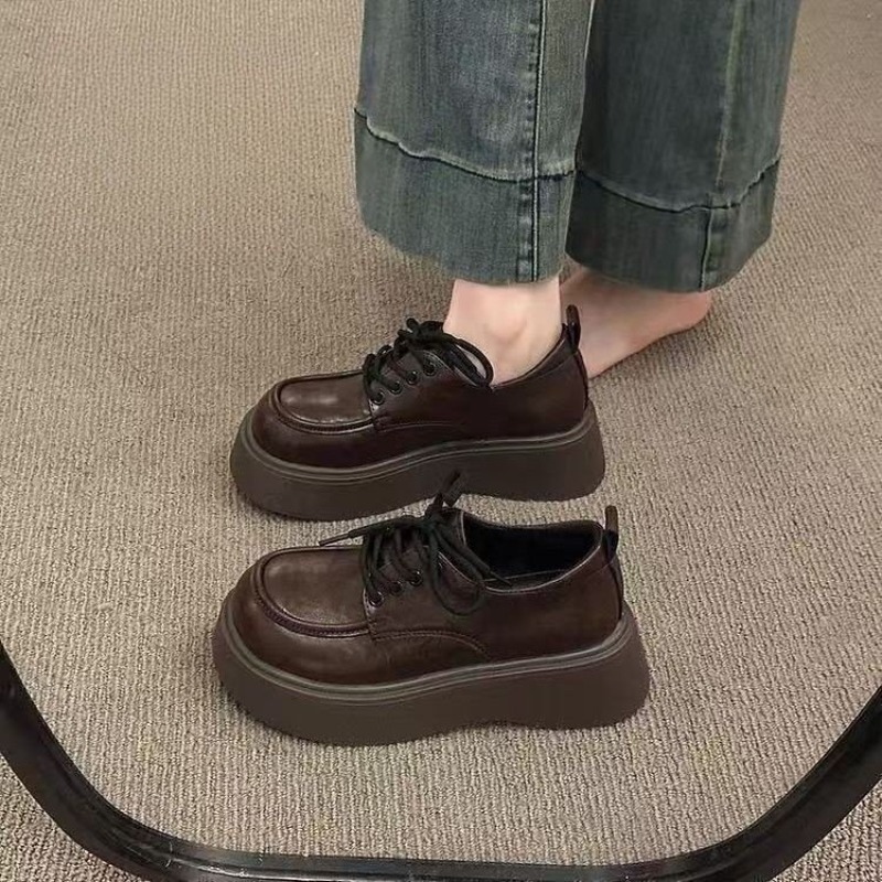 Women Vintage Brown Lace‑up Pl - Women'S Heels recension och pris
