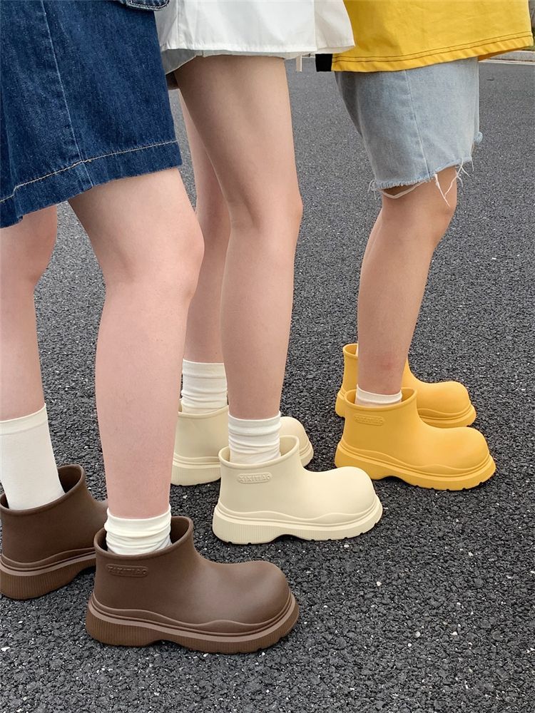 Woman's Brown Rain Boots Solid - Women'S Shoes Wide Width recension och pris